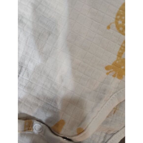 Aden + anais 3 - 6 month onesie unisex Muslin summer short sleeve, giraffes, - Picture 4 of 6